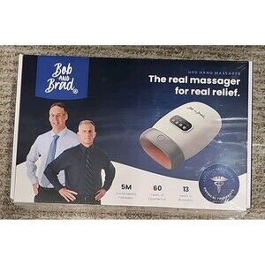 Bob and Brad H60 Cordless Hand Massager with Heat and Compression NEW SEALED